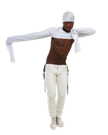 Muscular sexy man dancingの写真素材