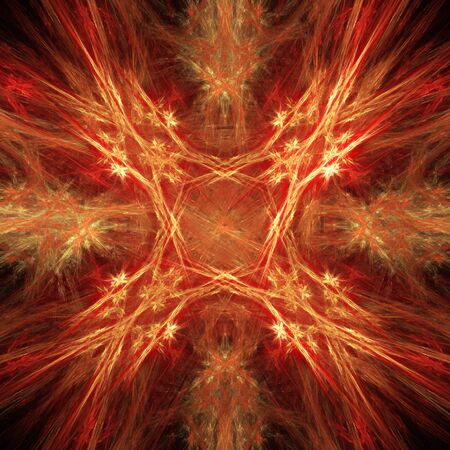 abstract fiery star backgroundの写真素材