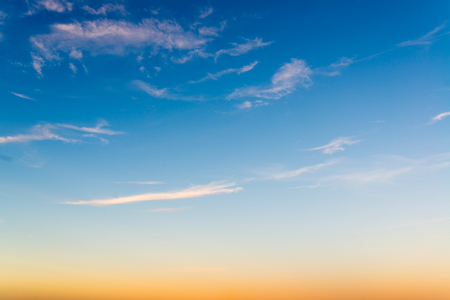 Fantastic white clouds against blue skyの写真素材
