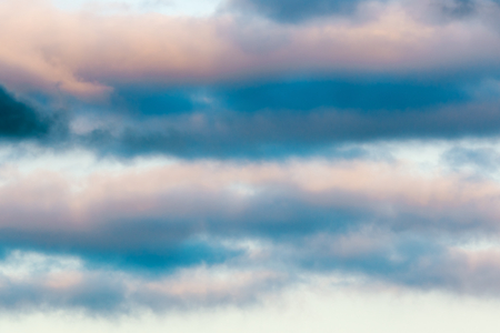 Fantastic white clouds against blue skyの写真素材