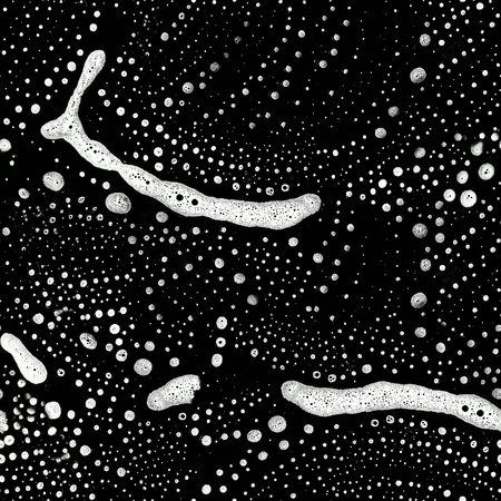 seamless pattern of soap wash sponge stains on blackの写真素材