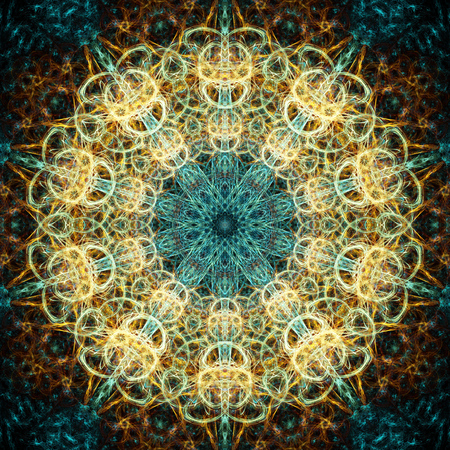 Colorful glowing pattern, abstract art for backgroundの写真素材