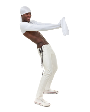 Muscular sexy man dancingの写真素材