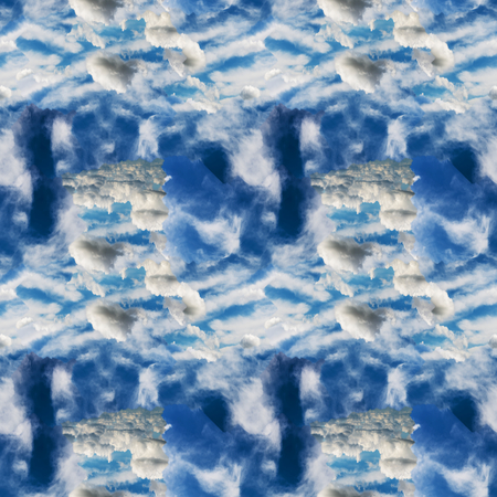 Abstract celestial blue seamless pattern. Skies background.の写真素材