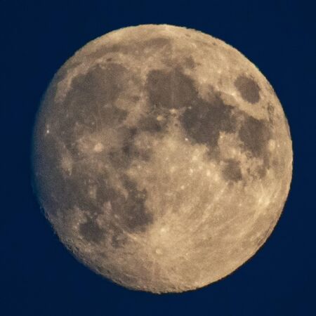 Full moon in the dark night.の写真素材
