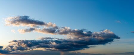 Fantastic thunderclouds at sunriseの写真素材