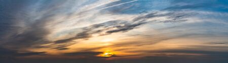 Fantastic clouds at sunriseの写真素材