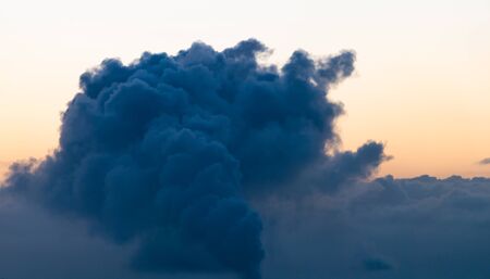 Smoke from pipes of thermal power plantの写真素材
