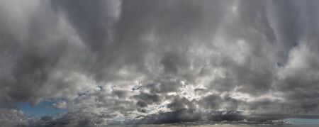 Fantastic dark thunderclouds, sky panorama