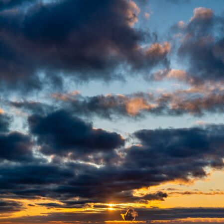 Fantastic clouds at sunriseの写真素材