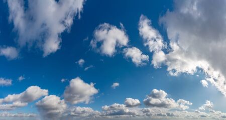 Fantastic soft clouds against blue sky, natural compositionの写真素材