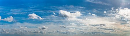 Fantastic soft clouds against blue sky, natural compositionの写真素材