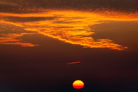 Fantastic soft clouds at sunrise, natural compositionの写真素材