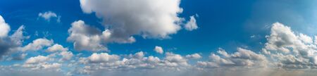 Fantastic soft clouds against blue sky, natural composition