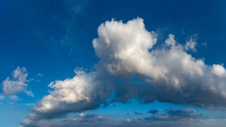 Fantastic soft clouds against blue sky, natural compositionの写真素材