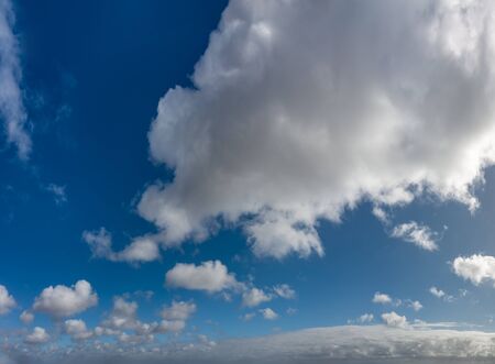 Fantastic soft clouds against blue sky, natural compositionの写真素材