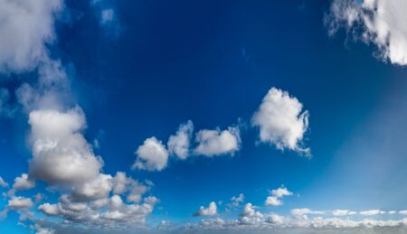 Fantastic soft clouds against blue sky, natural compositionの写真素材