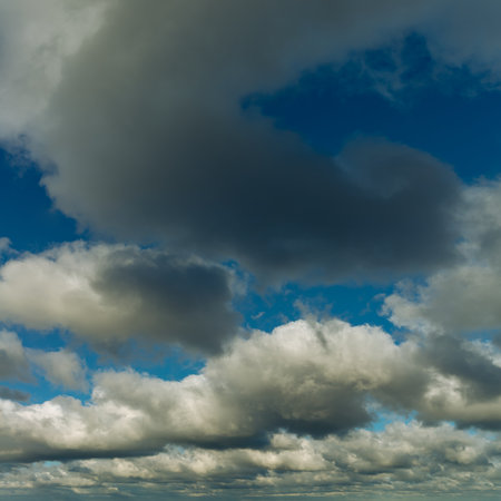 Fantastic dark thundercloudsの写真素材