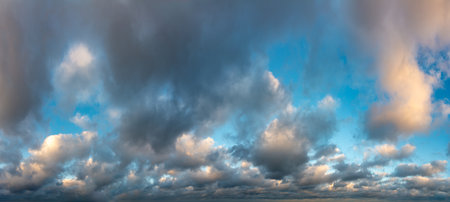 Fantastic clouds at sunriseの写真素材