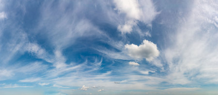 Fantastic soft thunderclouds, sky panoramaの写真素材
