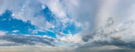 Fantastic soft thunderclouds, sky panoramaの写真素材