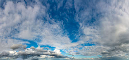 Fantastic soft thunderclouds, sky panoramaの写真素材