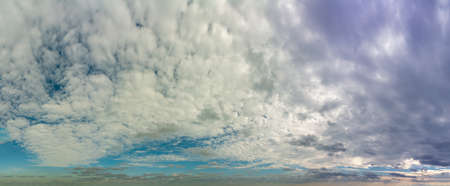 Fantastic soft thunderclouds, sky panoramaの写真素材