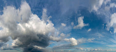 Fantastic soft thunderclouds, sky panoramaの写真素材