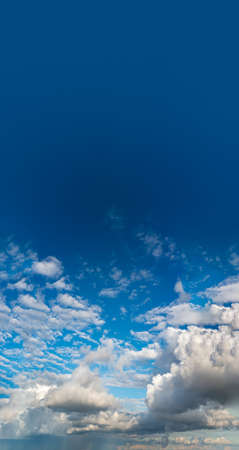 Fantastic clouds against blue sky, panoramaの写真素材