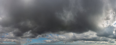 Fantastic soft clouds, natural sky composition, wide panoramaの写真素材