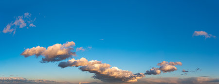 Fantastic soft thunderclouds at sunrise, natural compositionの写真素材