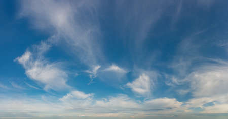 Fantastic soft clouds against blue sky, natural compositionの写真素材