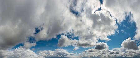 Fantastic soft clouds against blue sky, natural compositionの写真素材