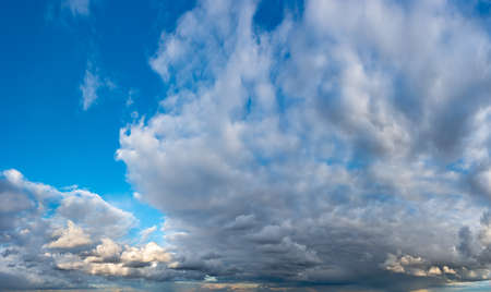 Fantastic soft thunderclouds at sunrise, natural compositionの写真素材