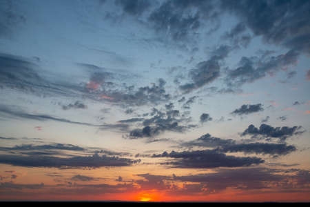 Fantastic soft thunderclouds at sunrise, natural compositionの写真素材