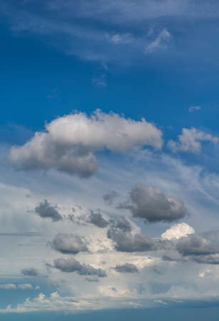 Fantastic soft clouds against blue sky, natural compositionの写真素材