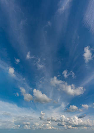 Fantastic soft clouds against blue sky, natural compositionの写真素材