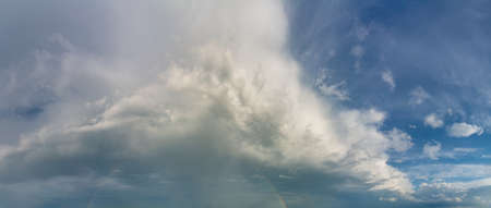 Fantastic soft clouds against blue sky, natural compositionの写真素材