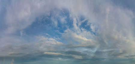 Fantastic soft thunderclouds at sunrise, natural compositionの写真素材