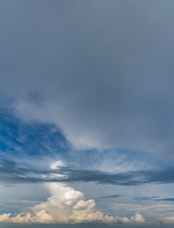 Fantastic soft clouds against blue sky, natural compositionの写真素材