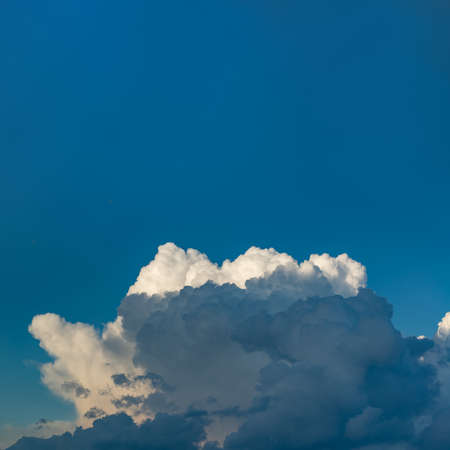 Fantastic soft clouds against blue sky, natural composition