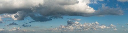Fantastic soft clouds against blue sky, natural compositionの写真素材