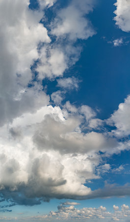 Fantastic soft clouds against blue sky, natural compositionの写真素材