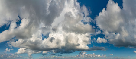 Fantastic soft clouds against blue sky, natural compositionの写真素材