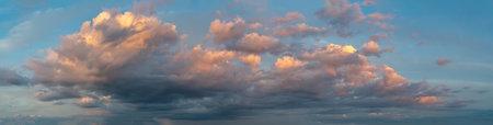 Fantastic soft clouds at sunrise, natural compositionの写真素材