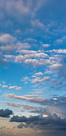 Fantastic soft clouds at sunrise, natural compositionの写真素材