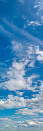 Fantastic soft clouds against blue sky, natural compositionの写真素材