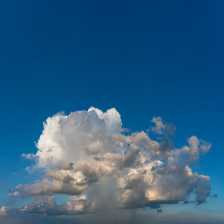 Fantastic soft clouds at sunrise, square compositionの写真素材