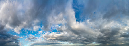 Fantastic soft thunderclouds at sunrise, natural compositionの写真素材