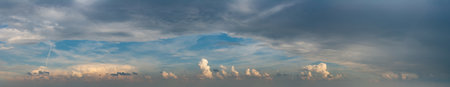 Fantastic soft thunderclouds at sunrise, natural compositionの写真素材